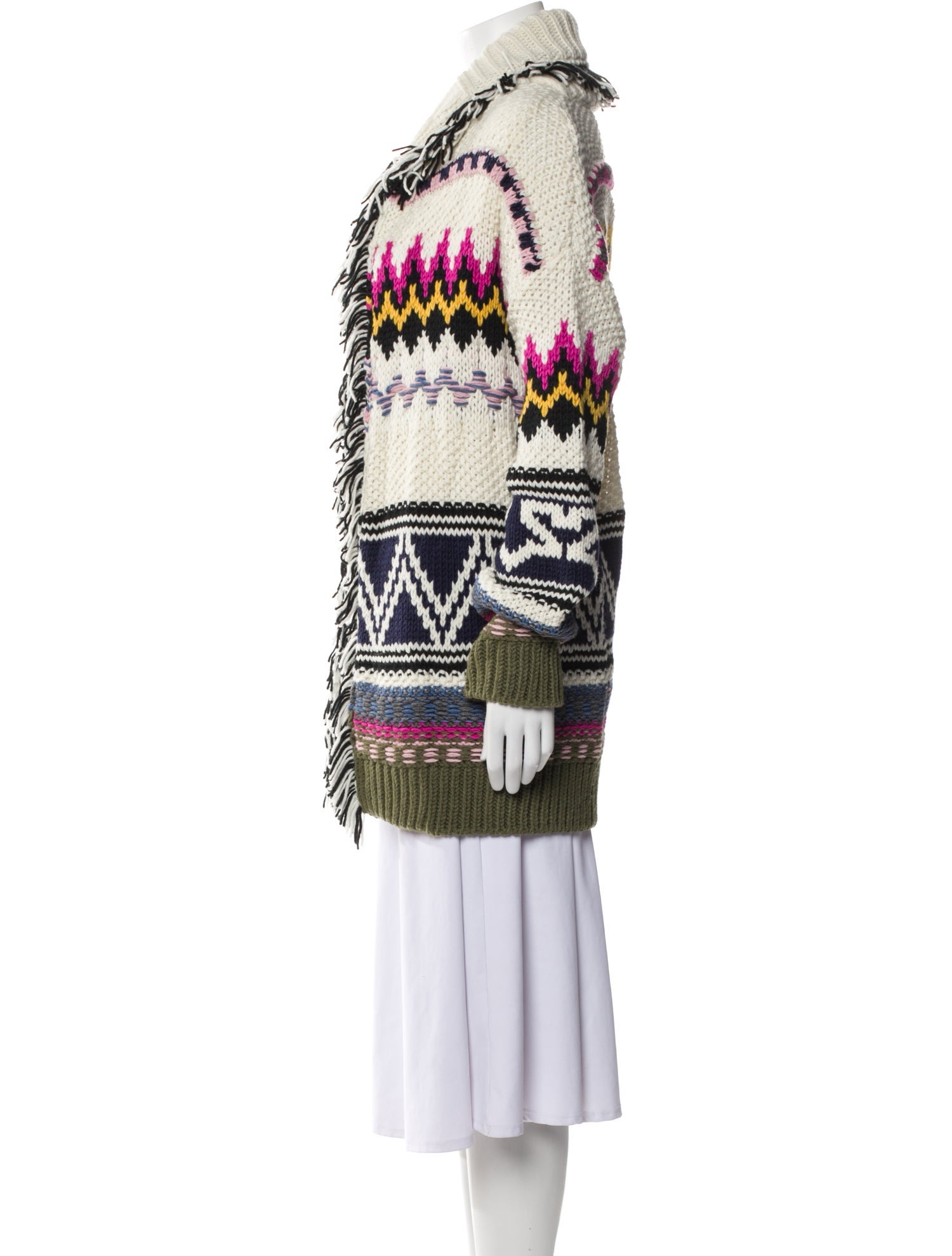 Zadig & Voltaire Printed Open Front Sweater